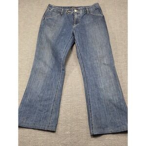 Eddie Bauer Womens Tall Jeans Bootcut Blue‎ Denim Cotton Size 10